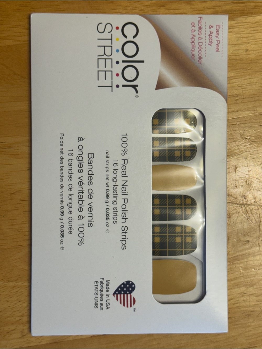Color Street Mustard Yellow & Black Plaid Nail Polish Strips - Breaking Plaid